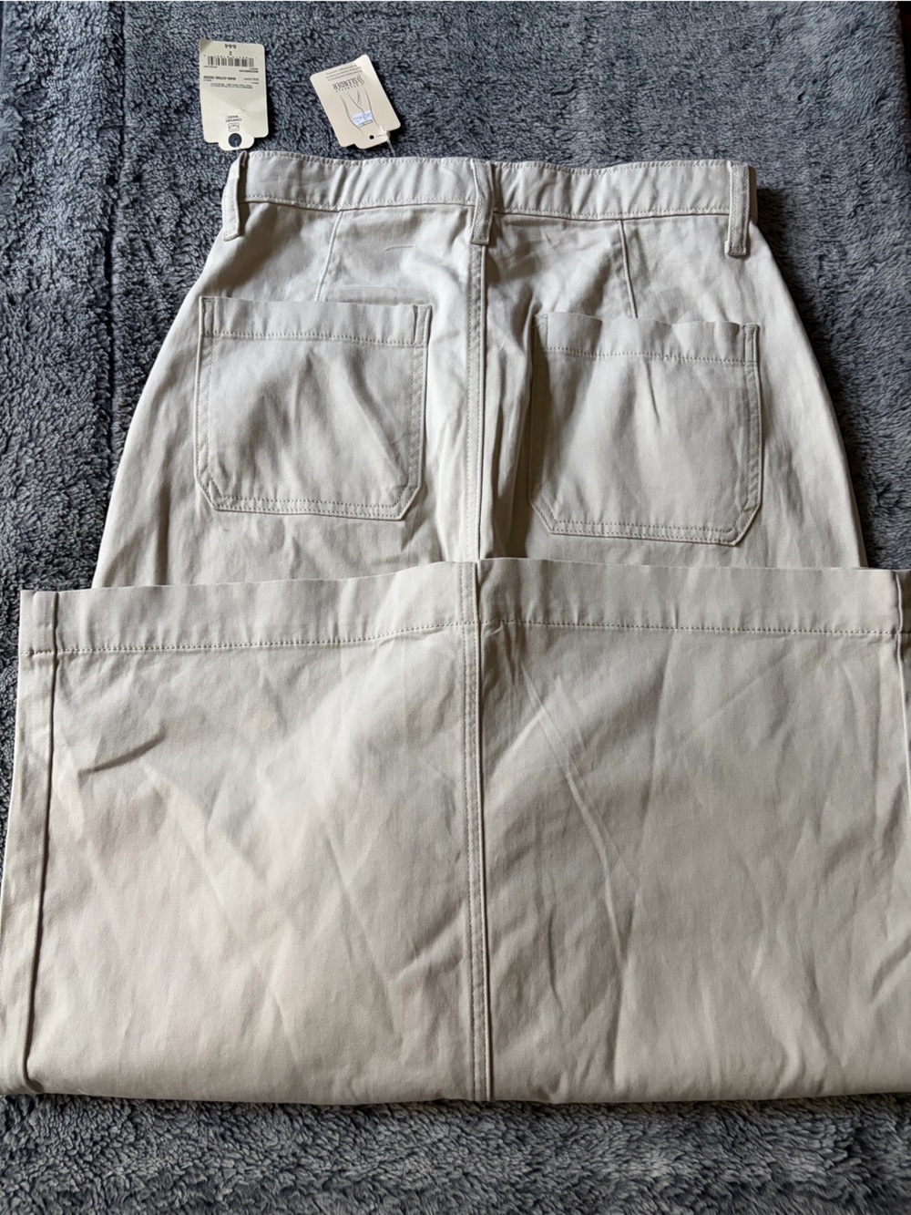 St. John's Bay Cream High-Waist Long A-Line Skirt - Picture 3 of 8